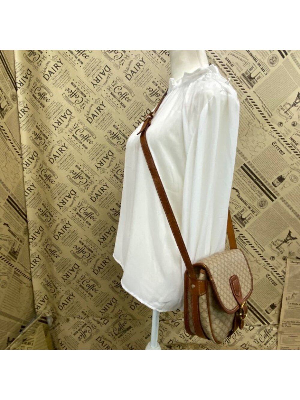 Celine Shoulder Bag Pochette White Macadam - Picture 4 of 15